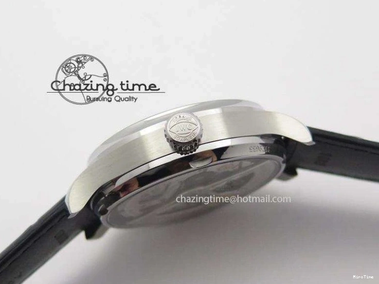 MIROTIME 0425 Practical Portuguese Real PR IW500109 ZF 1:1 Best Edition Black Dial On Black Leather Strap A52010 V 7308